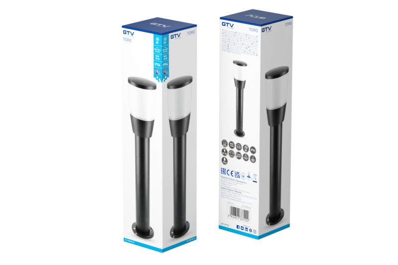 Decor Garden luminaire TORO-P 50 E27 MAX.15W IP54 AC220-240V 50-60Hz post black 1208964024