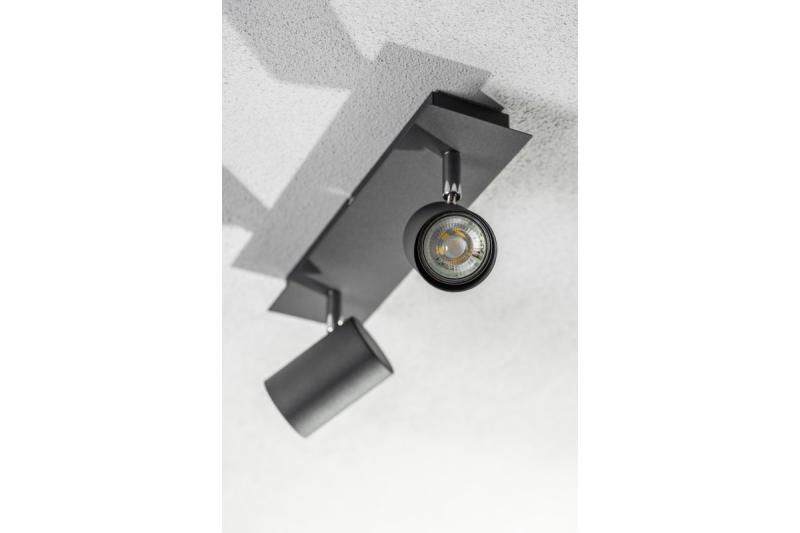 Decor Ceiling luminaire VENETO IP20 max. 20W 2 x GU10 round black 1208964038