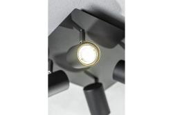 Decor Ceiling luminaire VENETO IP20 max. 20W 4 x GU10 round/square black 1208964046