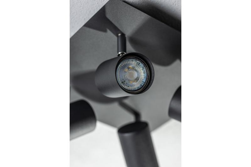 Decor Ceiling luminaire VENETO IP20 max. 20W 4 x GU10 round/square black 1208964046