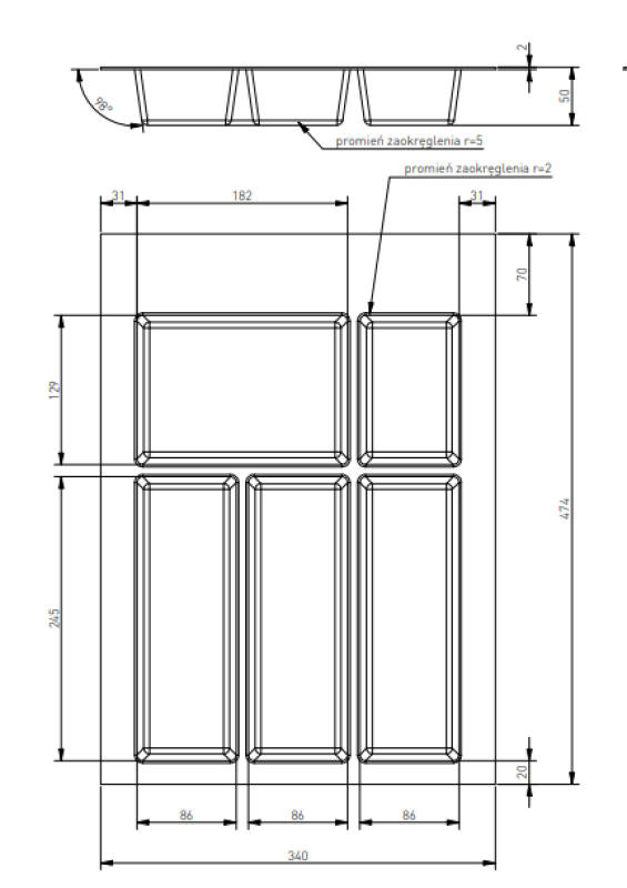 Decor Cutle Cutlery Trays Insert for Kitchen Drawer 400 Anthracite 1208966374