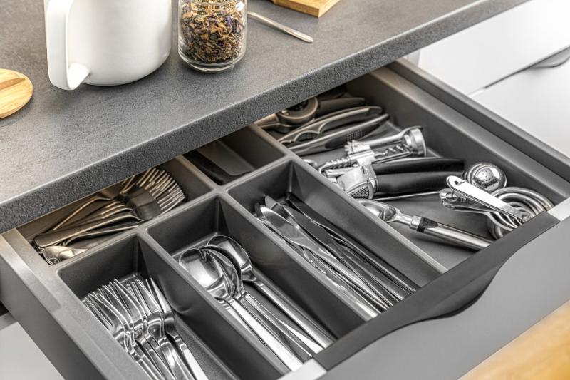 Decor Cutle Cutlery Tray Insert for Kitchen Drawer 500 Anthracite 1208966376