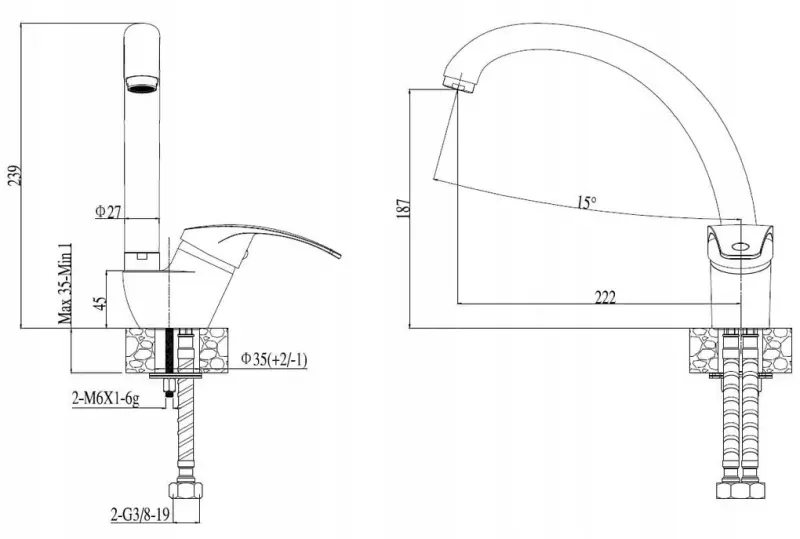 Quadri white kitchen faucet set with built-in soap dispenser and adjustable white basket 1208966928