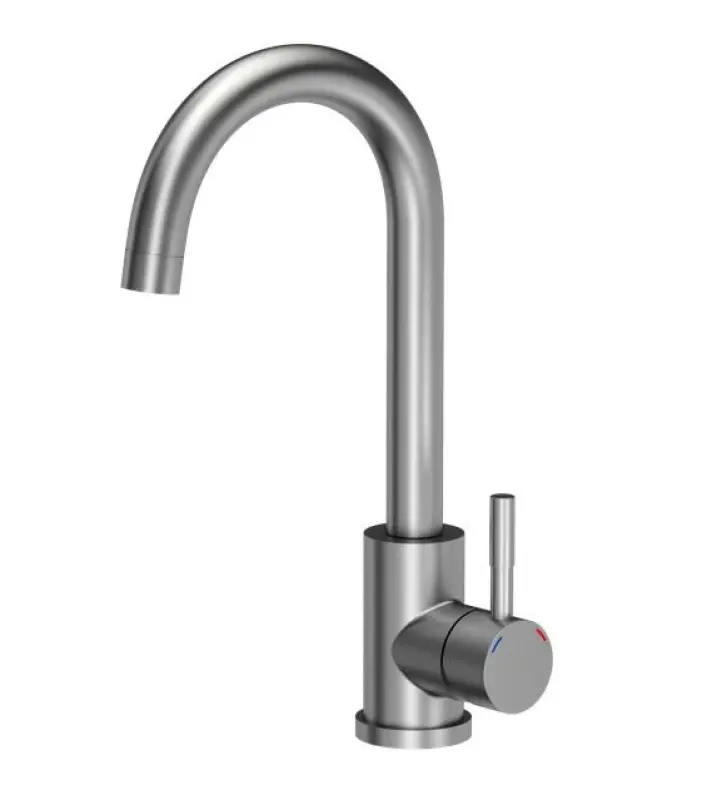 Quadri Dixton 50 Set stainless steel sink 500x450 mm with tap hole, inset and stainless steel Coventry kitchen tap