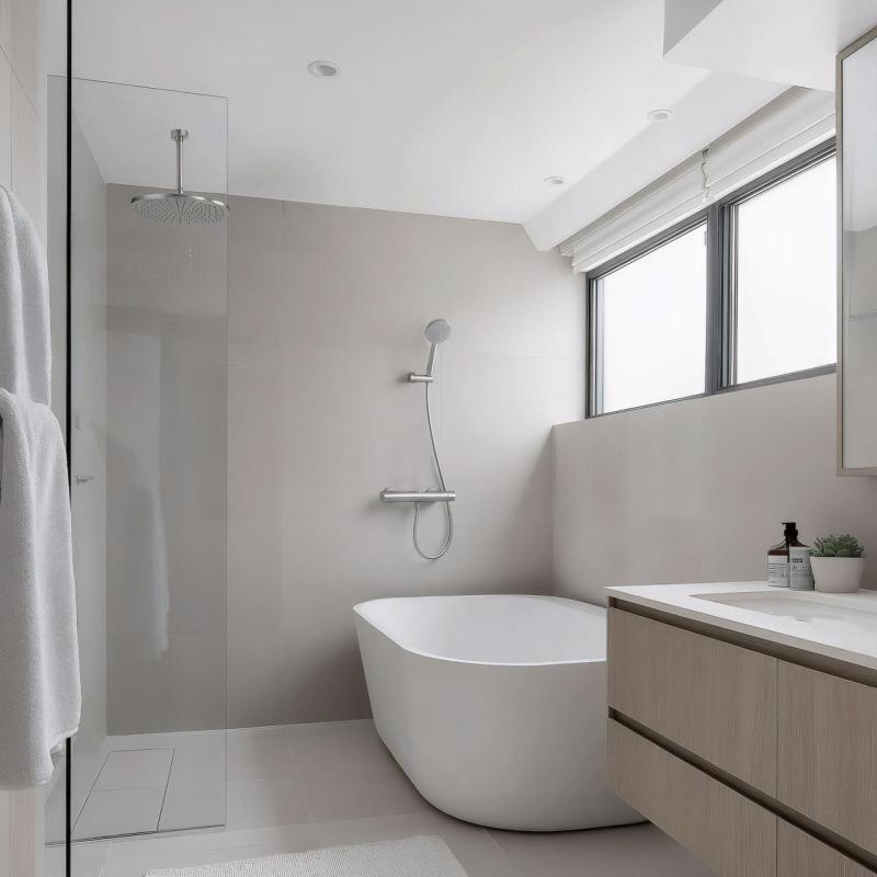 Waterevolution Flow shower thermostat with round stainless steel shower set T140TNRIE