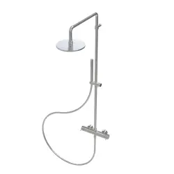 Waterevolution Flow shower combination with rain shower stainless steel T141NIE