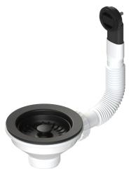 Granitemy basket strainer set matte black, drain set for sink including round overflow 1208967256