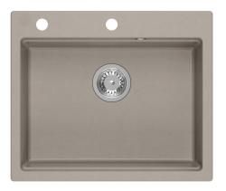Quadri Durham taupe inset sink 595x500mm with liquid dispenser, chopping board and rolling mat 1208967376