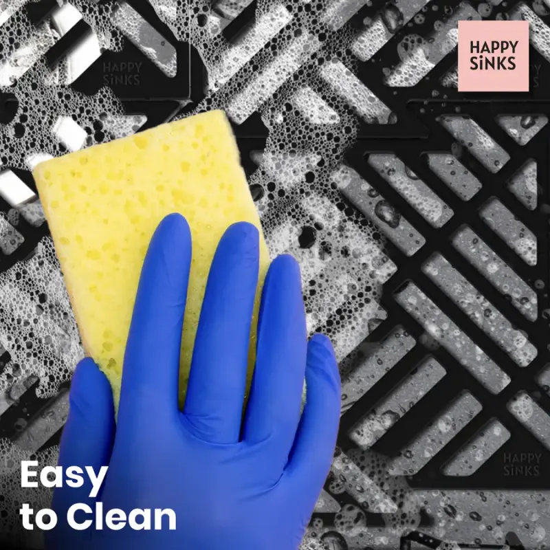 Magisso Happy Sink Puzzle Black Sink Protector, Set of 4, for Sink, Black, 32.5 x 32.5 cm, 1208967385