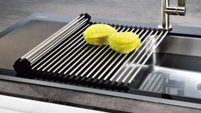 Quadri stainless steel Roll-up mat for and in the sink 38x32 cm 1208967507