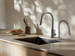 Pure.Sink Prestige sink 40x40cm PVD Gun Metal 10mm radius undermount,flush mount,topmount PPG4040-61