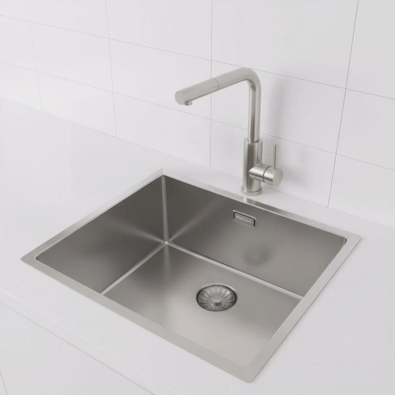 Pure.Sink Prestige stainless steel sink 50x40 cm 10mm radius under, flush and top mount PPG5040-02
