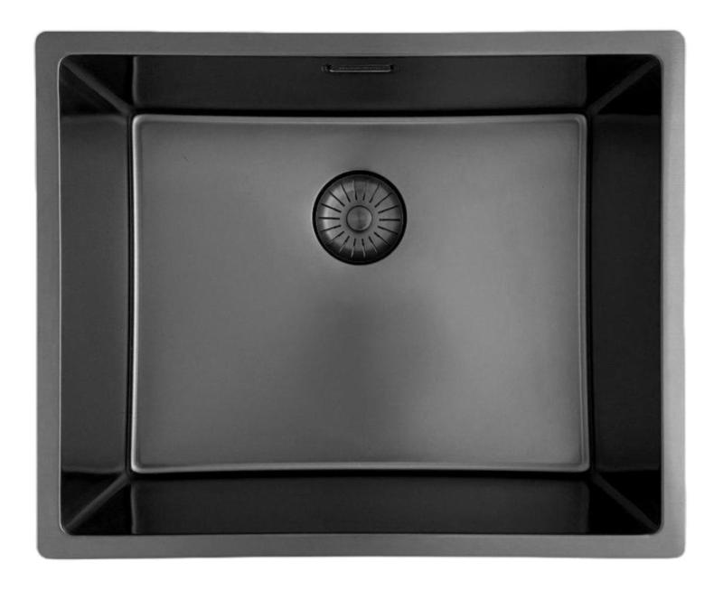 Pure.Sink Prestige sink 50x40 cm PVD Gun Metal 10mm radius under, flush and top mount PPG5040-61