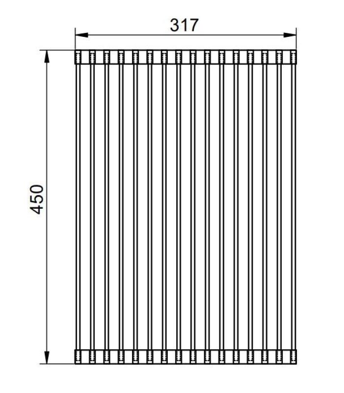 Pure.Sink Prestige roll mat sink Gun Metal PPGRM40-61