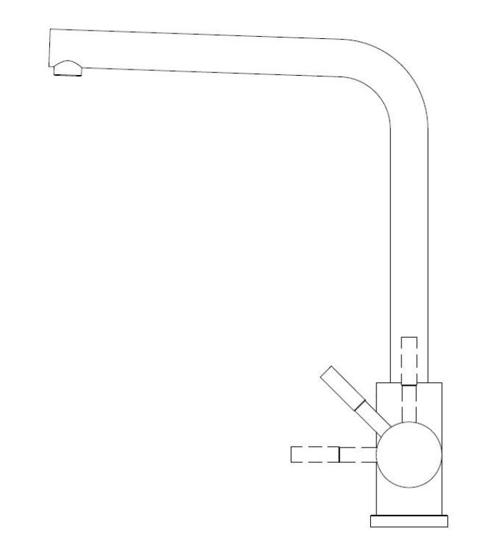 Pure.Sink Elite Steel Spark kitchen faucet PVD Gun metal PS8040-61