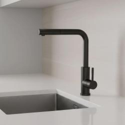 Pure.Sink Elite Steel Spark-S kitchen faucet Matte Black with pull-out spout PS8041-10