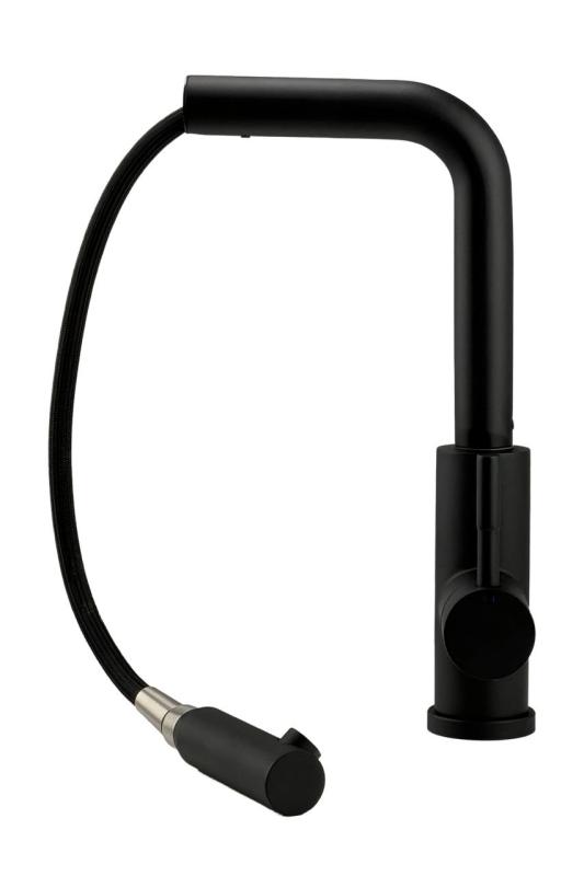 Pure.Sink Elite Steel Spark-S kitchen faucet Matte Black with pull-out spout PS8041-10