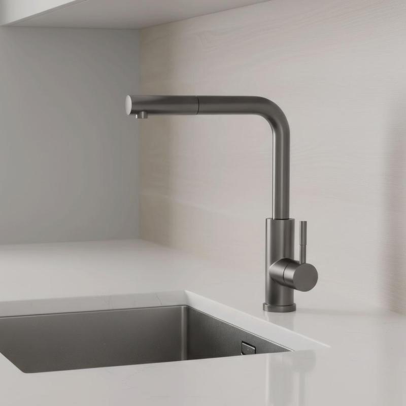 Pure.Sink Elite Steel Spark-S kitchen faucet PVD Gun Metal with pull-out spout PS8041-61