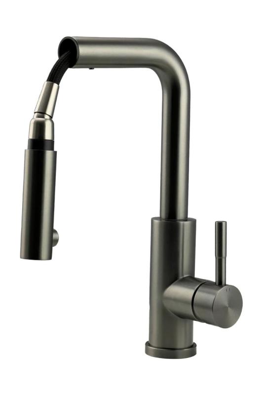 Pure.Sink Elite Steel Spark-S kitchen faucet PVD Gun Metal with pull-out spout PS8041-61