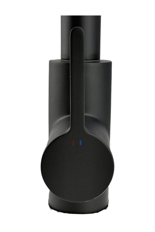 Pure.Sink Elite Steel Crystal-S kitchen faucet Matte Black with pull-out spout PS8050-10