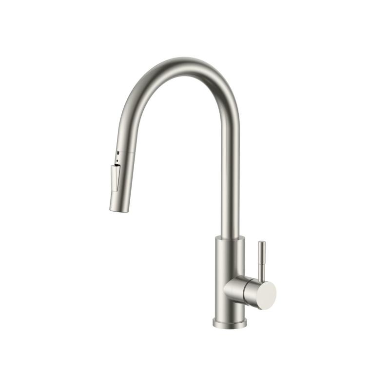 Pure.Sink Elite Steel Stream-S kitchen faucet stainless steel with pull-out spout PS8045-02