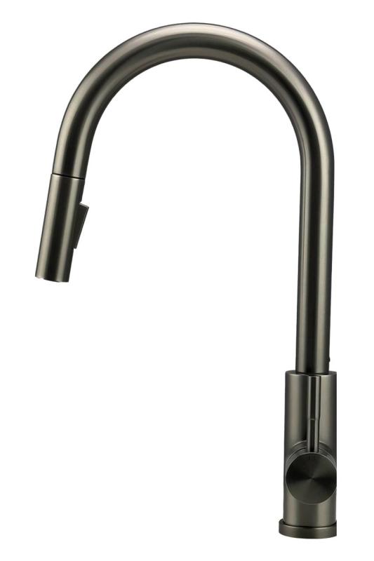 Pure.Sink Elite Steel Stream-S kitchen faucet PVD Gun Metal with pull-out spout PS8045-61