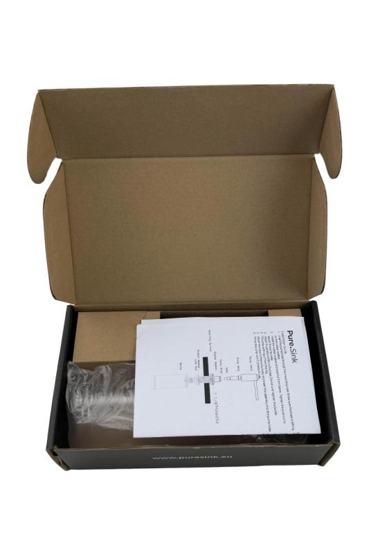 Pure.Sink Elite Steel Shine built-in soap dispenser stainless steel top-fillable PS9010-02