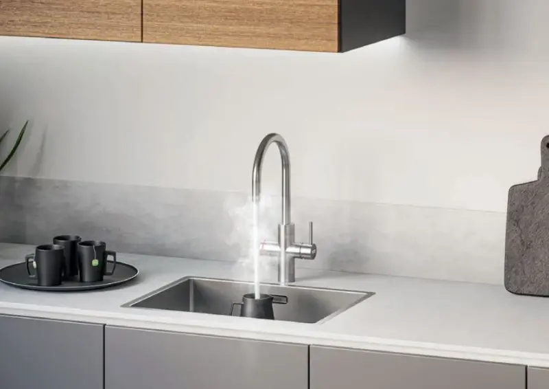 Franke Maris water hub 7L boiler 3-in-1 with Touch electronic boiling water tap stainless steel 160.0715.718