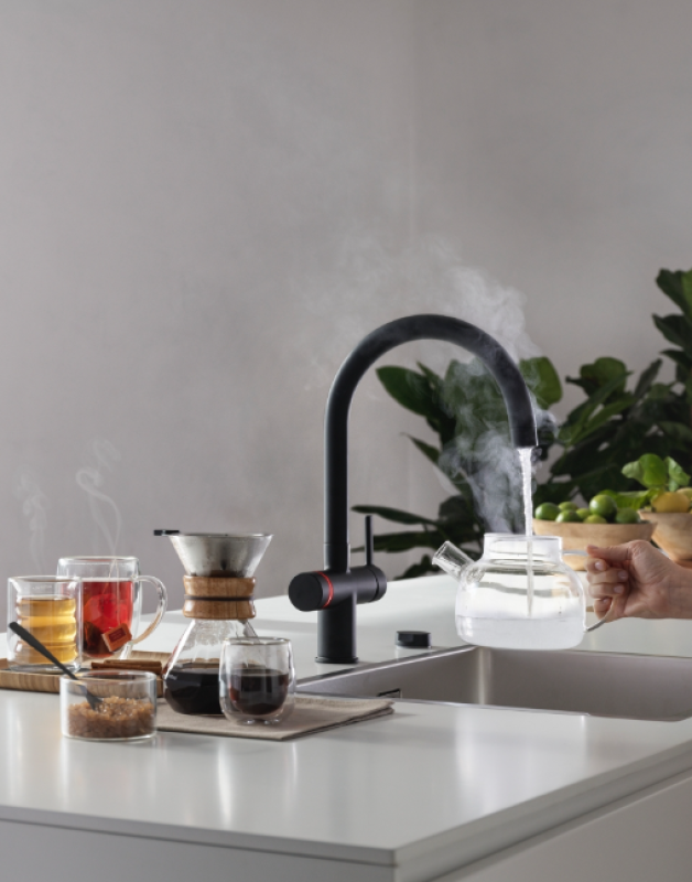 Franke Maris water hub 7L boiler 3-in-1 with Touch electronic boiling water tap matte black with water hub bypass 1208967856