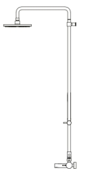 Waterevolution Flow three-way shower mixer with hand and overhead shower chrome T131N01