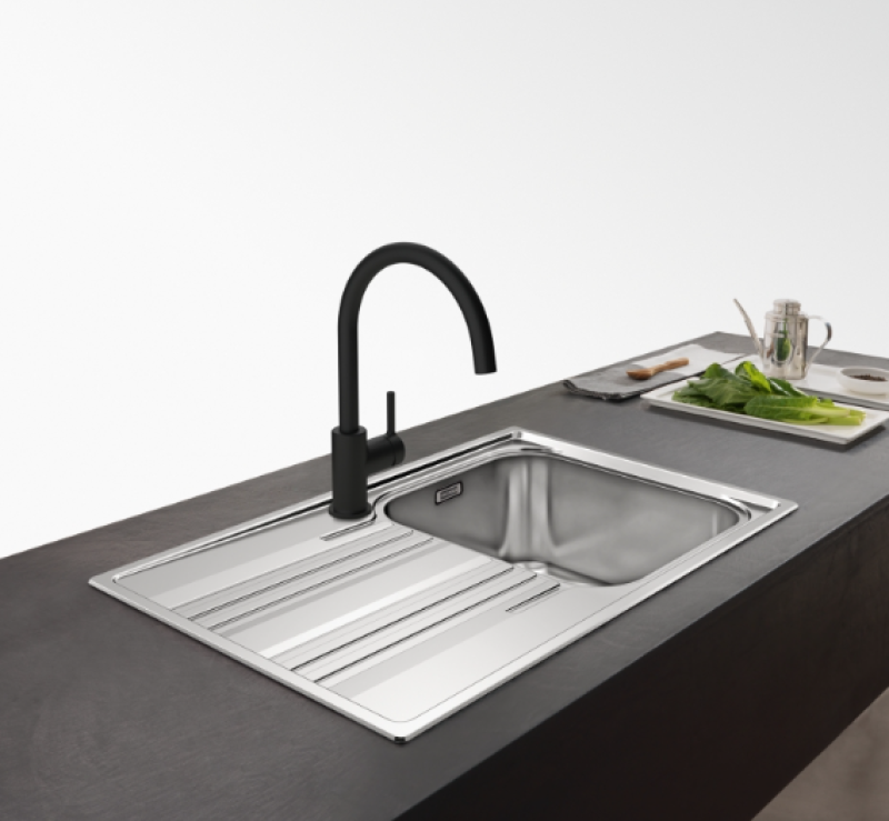 Franke Lina XL Kitchen Mixer Tap Black with Swivel Spout 115.0626.019