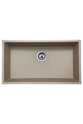 GraniteMy Universal granite beige sand sink 74x40 cm for top-mount, undermount, and flush-mount installations with stainless steel plug 1208968017