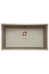 GraniteMy Universal granite beige sand sink 74x40 cm for top-mount, undermount, and flush-mount installation with copper plug 1208968019