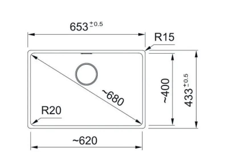 Franke Maris MRG 110-62 Fragranite Slate Grey Sink - Undermount, Dark Grey 125.0714.604