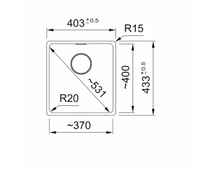 Franke Maris MRG 110-37 Fragranite Slate Grey Sink - Undermount, Dark Grey 125.0714.602