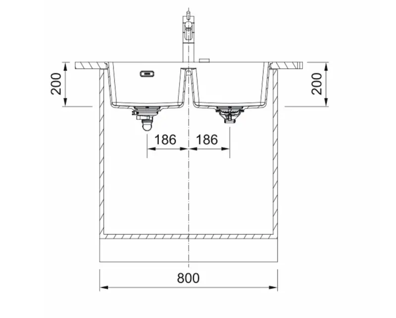 Franke Maris MRG 120-35-35 Fragranite Double Sink - Slate Grey, Dark Grey, Undermount 125.0714.606