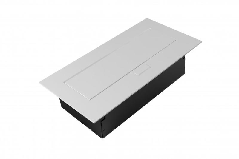 Furniture socket 2x schuko socket, USB A+C, without cable, white