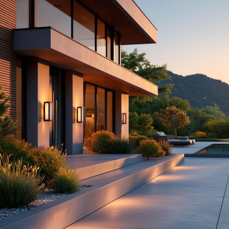 VASTI façade luminaire, E27, MAX. 12W, IP54, AC220-240V, 50/60Hz, black