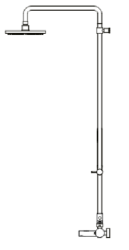 WaterEvolution Flow thermostatic three-way shower mixer with hand and overhead shower chrome T131TN01