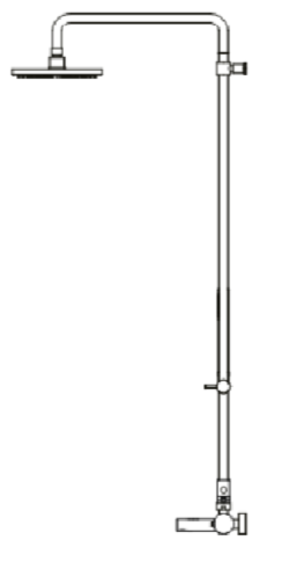 Waterevolution Flow thermostatic three-way shower mixer with hand and overhead shower light gold T131TNWGE