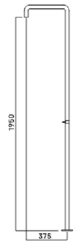 WaterEvolution Flow shower column with mixer knob stainless steel T146IE