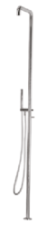 Waterevolution Flow shower column with mixer tap and hand shower Gun Metal T147GME