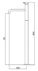 Waterevolution Flow freestanding bath faucet gun metal T134GME