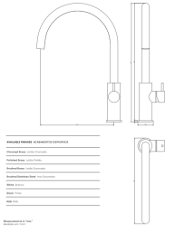 Waterevolution Flow kitchen mixer tap with round swivel spout stainless steel T158UIE