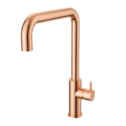 Waterevolution Flow kitchen faucet with angled swivel spout copper T158HCPE