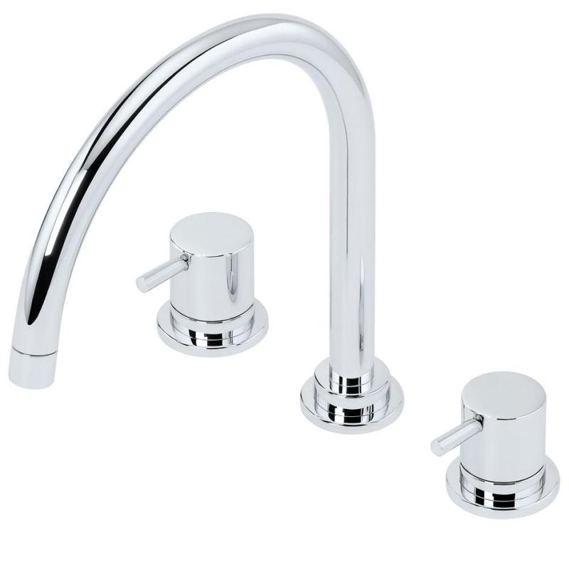 Waterevolution Flow 3-hole kitchen mixer tap with swivel spout and filtered water connection chrome T152U01