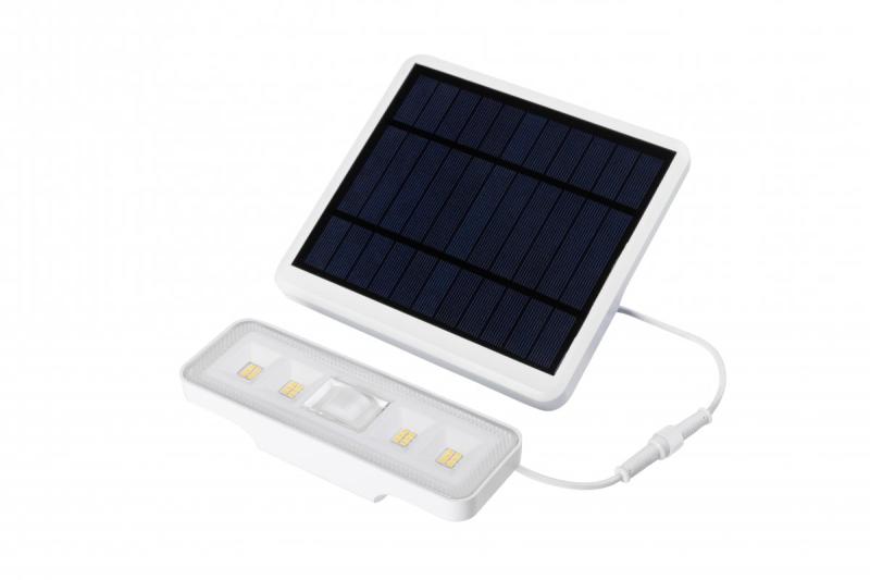 Solar luminaire with motion and dusk detector DAVOS, LED, 1000lm, 4000K, 2000mAh, IP54, white