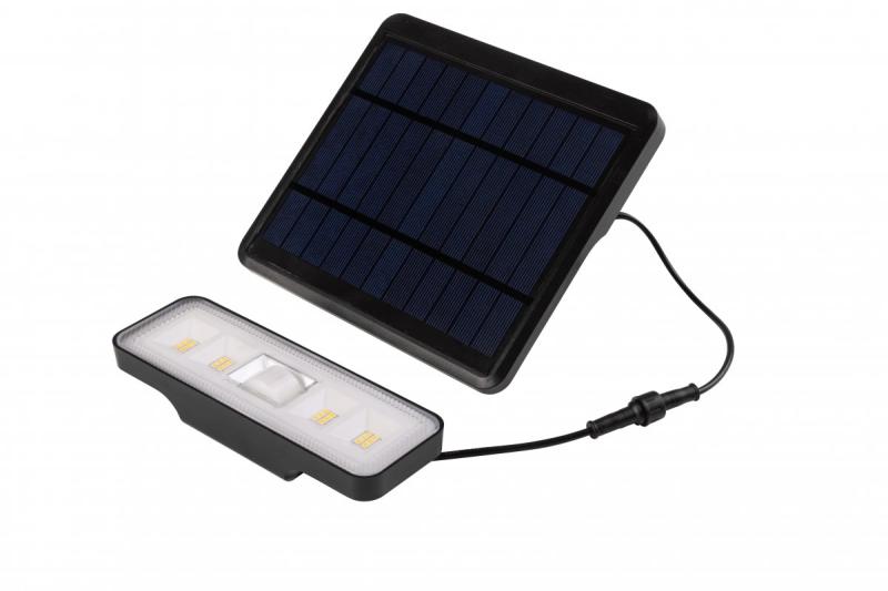 Solar luminaire with motion and dusk sensor DAVOS, LED, 1000lm, 4000K, 2000mAh, IP54, black