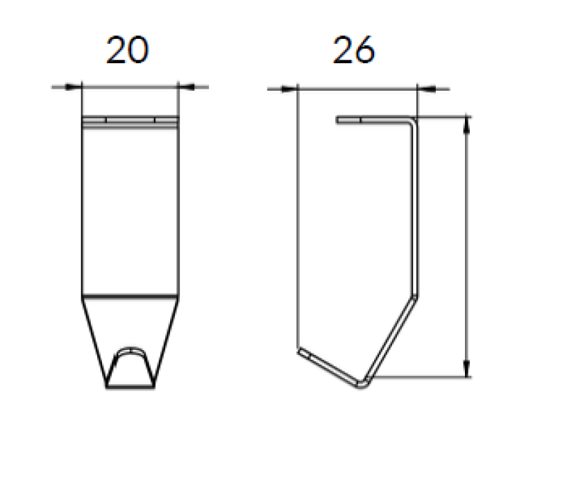 Epka Luxion Hook for Kitchen Rails Metal Black 1208969962