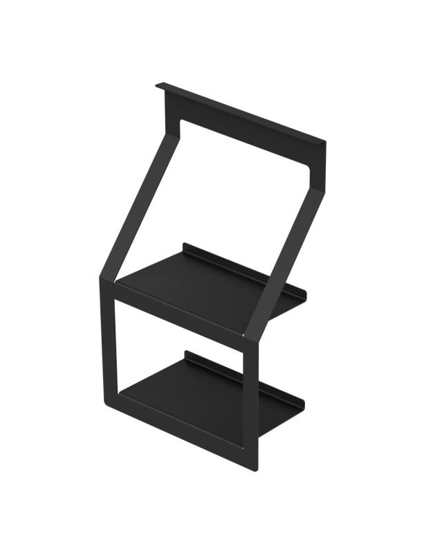 Epka Luxion Set Kitchen Rails 80 cm with Accessories Metal with Concealed Mounting Black 1208969982